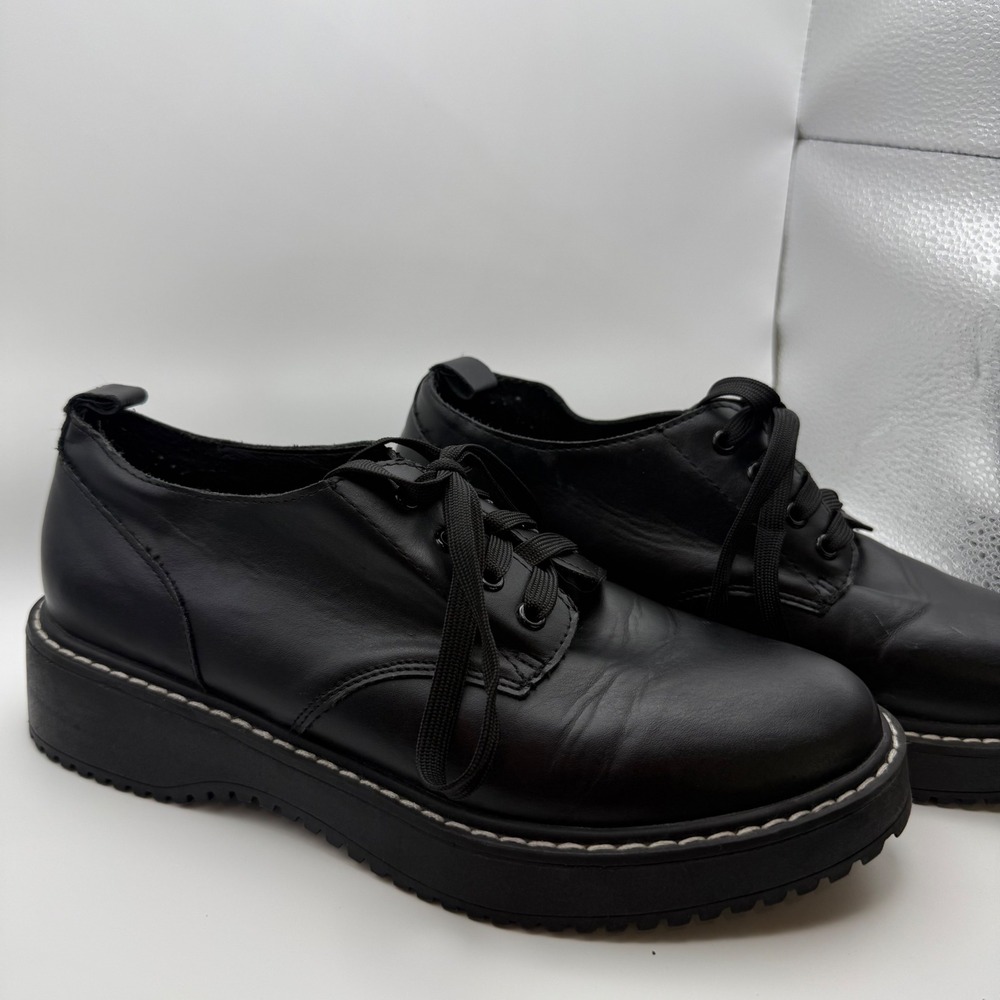 Y2K Madden Girl G-Katchy Oxford Shoes Womens 8.5 Black Chunky Platform Lug Sole